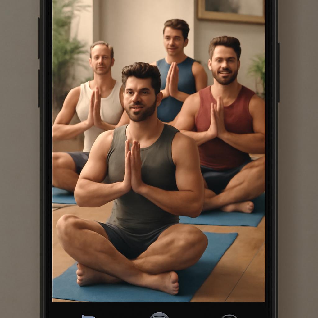 plataforma de amizade para praticantes de yoga em grupo