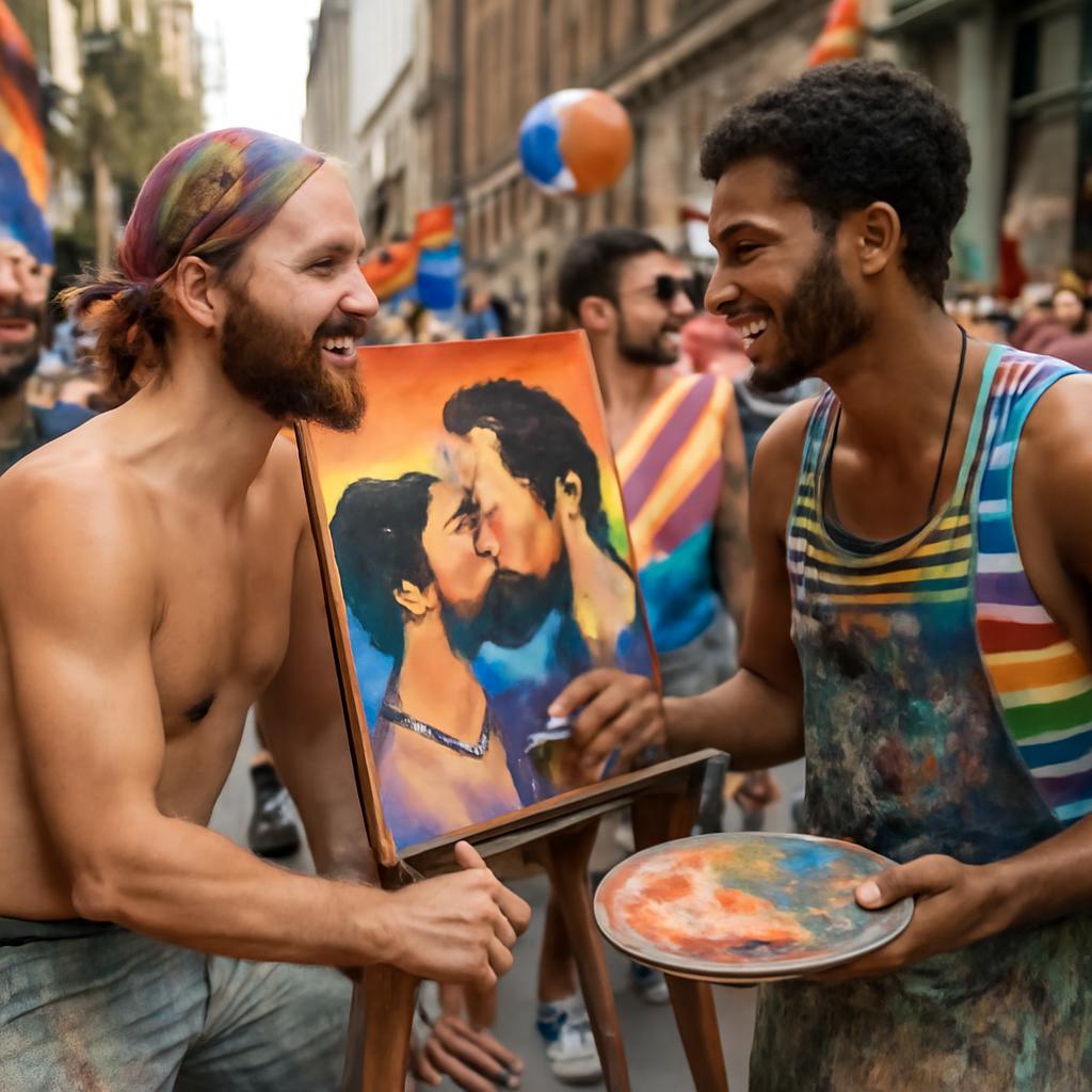 interação entre artistas de rua em eventos urbanos