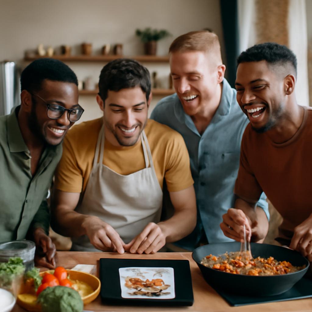 plataforma para aprender novas receitas em grupo de amigos