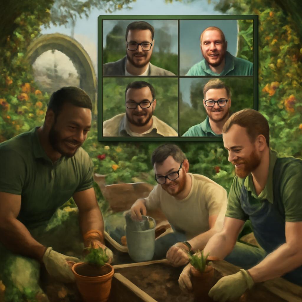 sociedade virtual para praticantes de jardinagem colaborativa