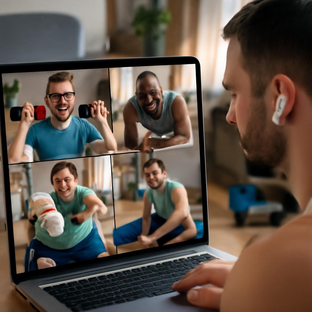 grupo virtual de prática de atividades físicas inclusivas