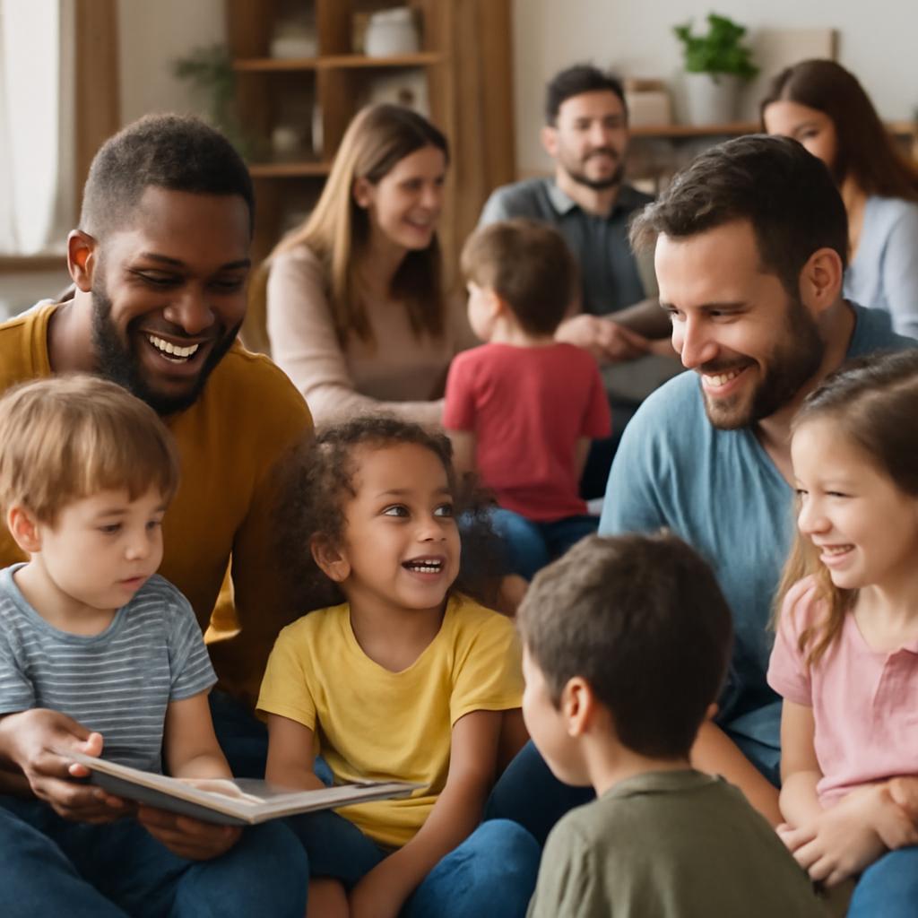 grupo para socialização de aprendizes de idiomas em família