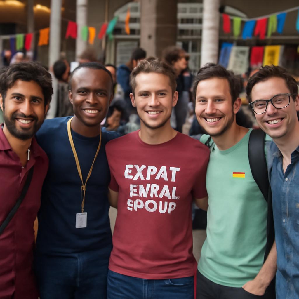 grupo de integração social para expatriados em eventos universitários