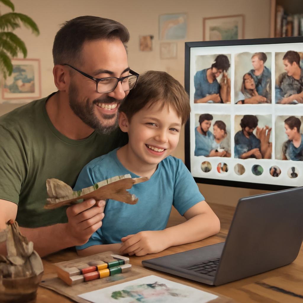 rede para socialização de pais e filhos por hobbies criativos