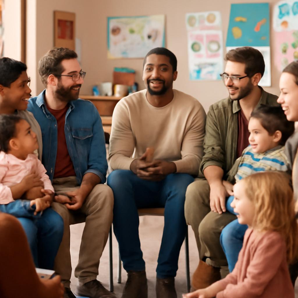 rede de apoio para mães e pais compartilharem experiências educativas