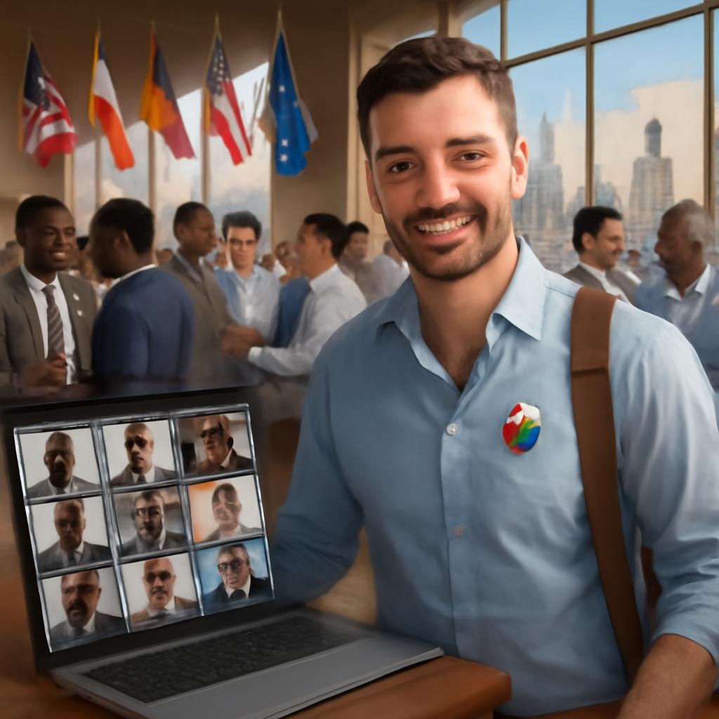 plataforma para networking internacional de profissionais universitários
