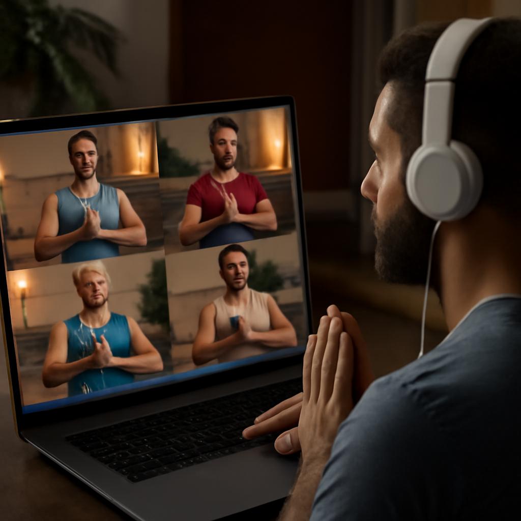 clube online para socializar com praticantes de yoga transcendental