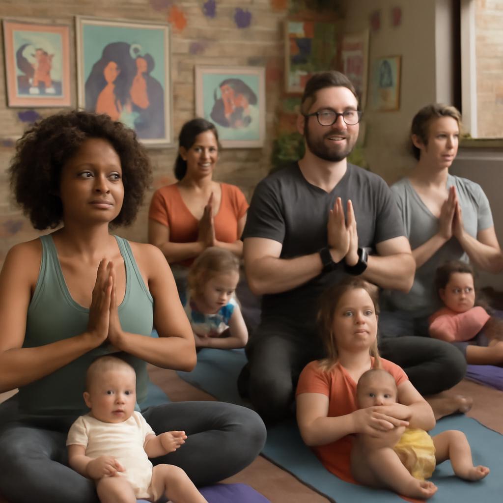 clube de apoio mútuo para mães solo praticarem yoga
