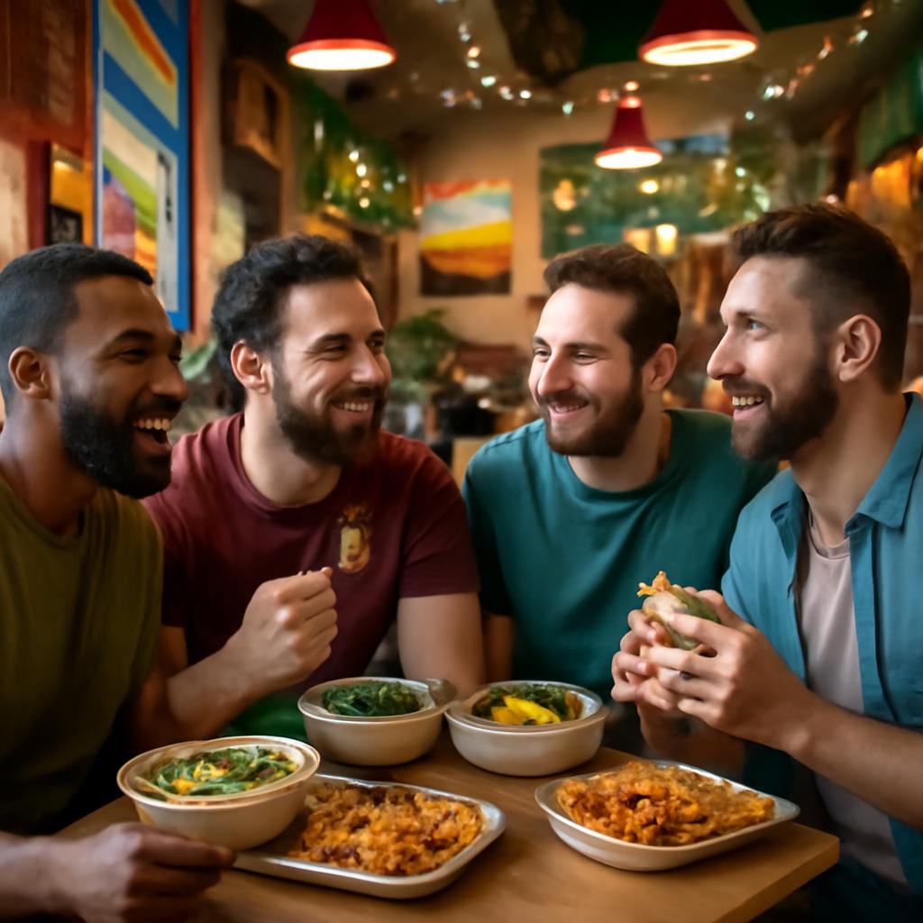 clube para socialização de amantes de fast food saudável