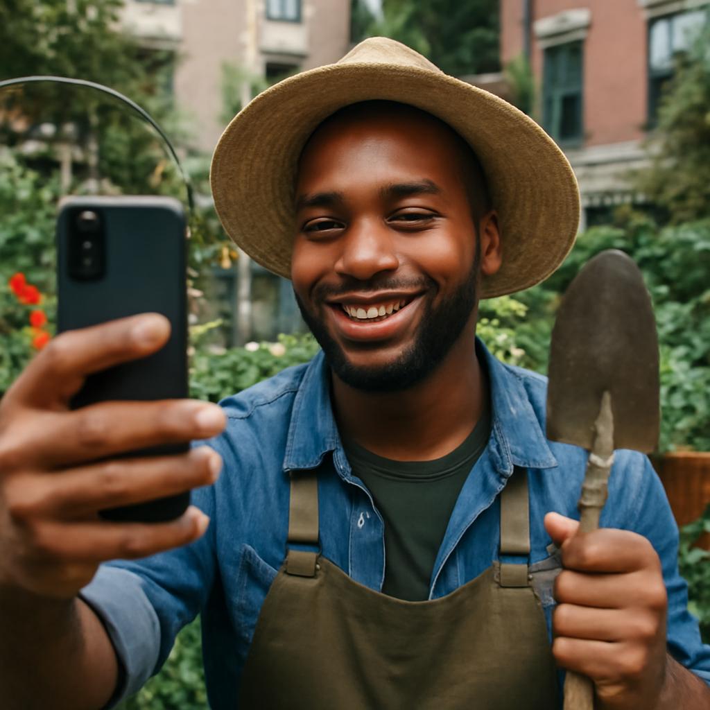 ferramenta para unir praticantes de jardinagem urbana