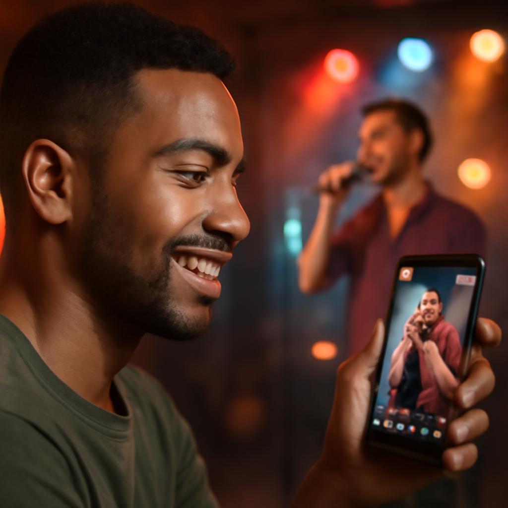 app para socialização musical com performances ao vivo