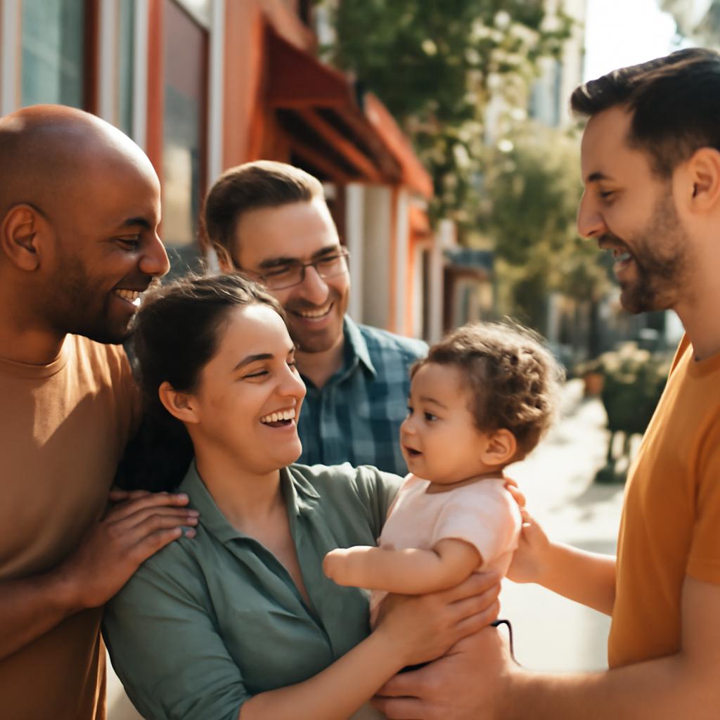 rede para apoiar mães em novos bairros