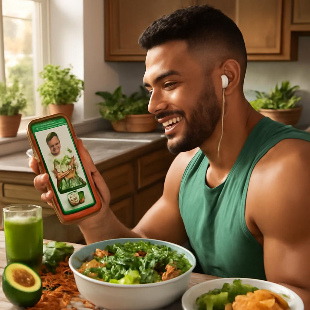 aplicativo amizade para amantes de comida saudável