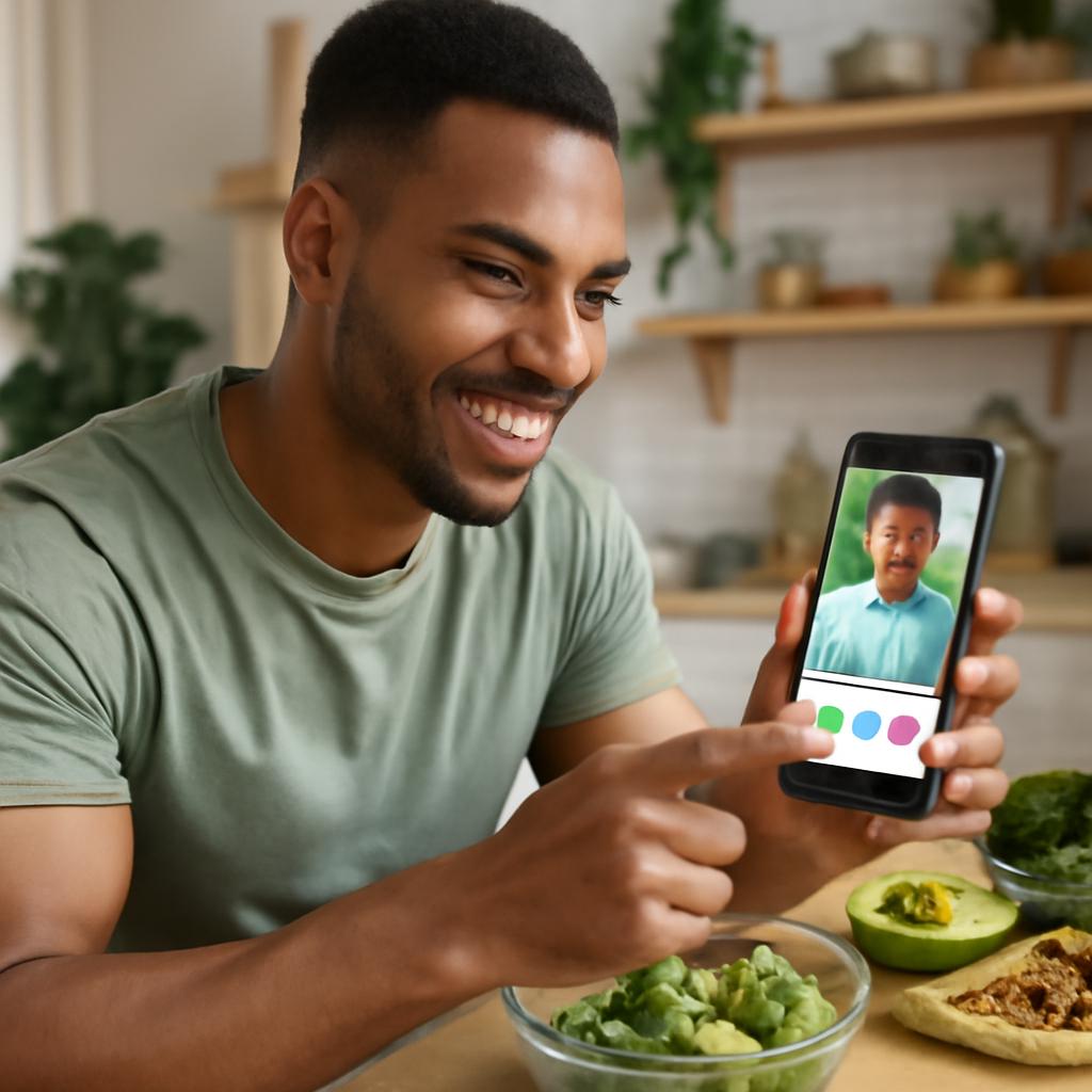 aplicativo amizade para fãs de comida saudável