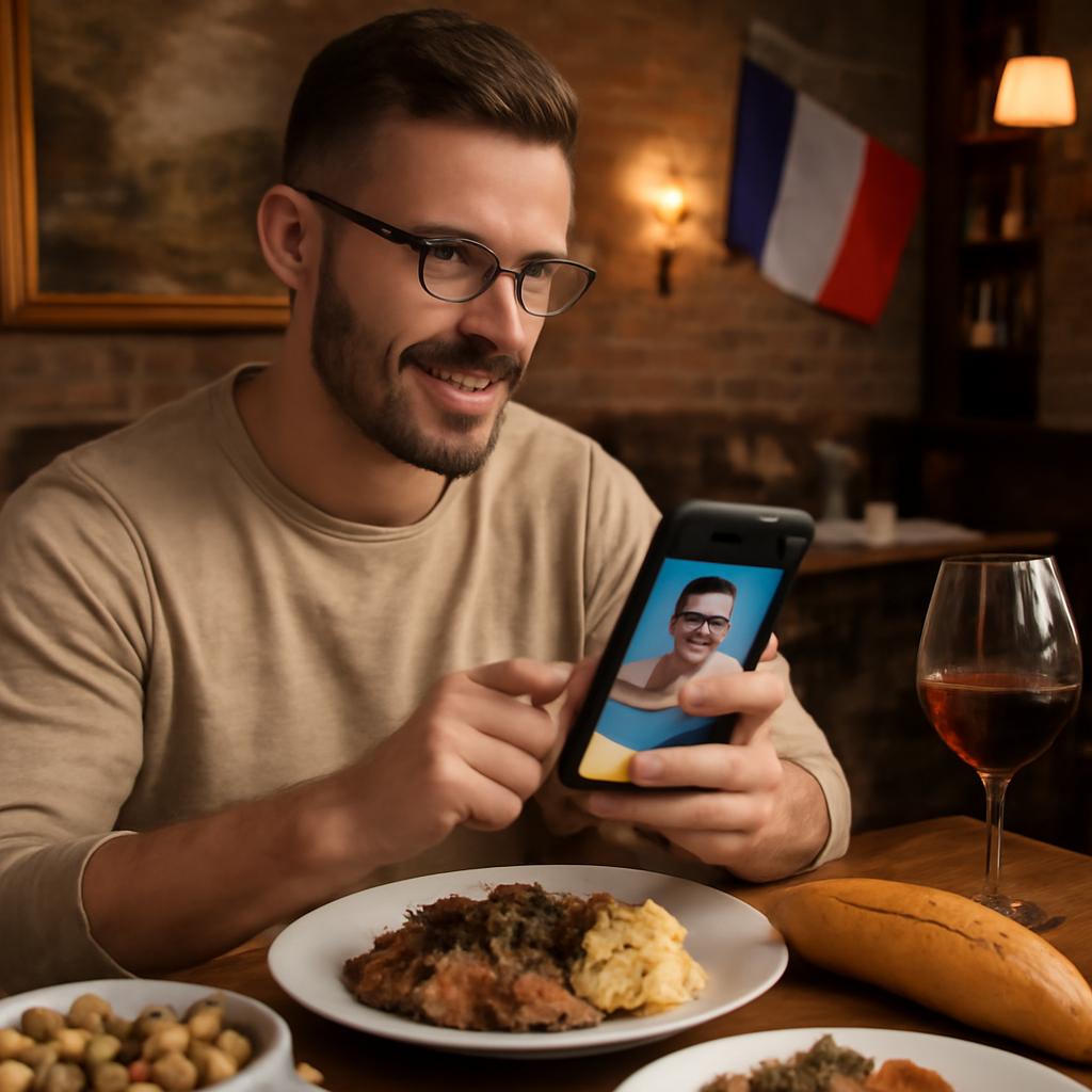 aplicativo amizade para apreciadores de culinária francesa