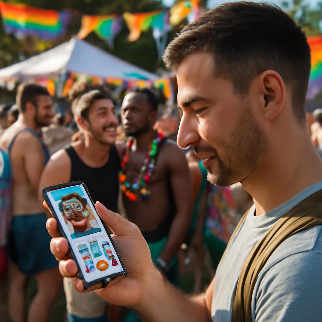 aplicativo amizade para participantes de festivais