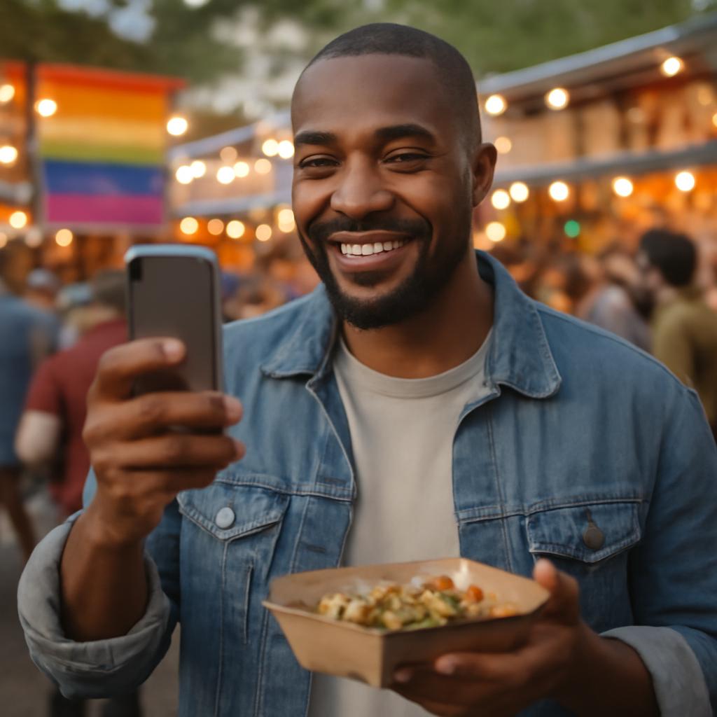 app amizade para amantes de festivais gastronômicos