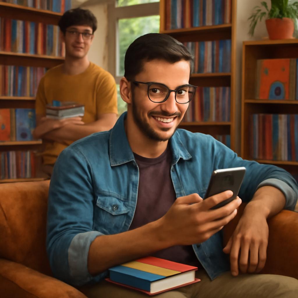 app amizade para colecionadores de livros juvenis