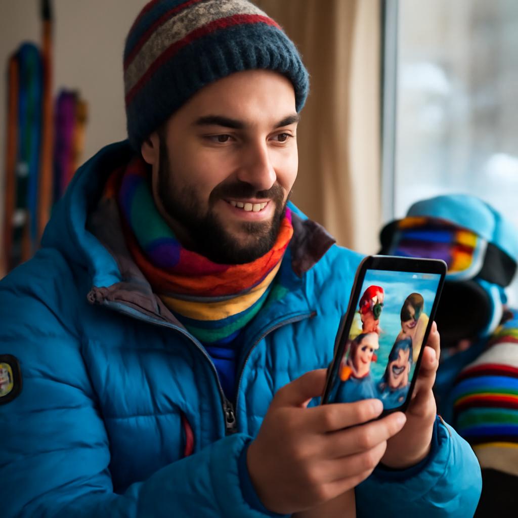 aplicativo amizade para atletas de esportes de inverno