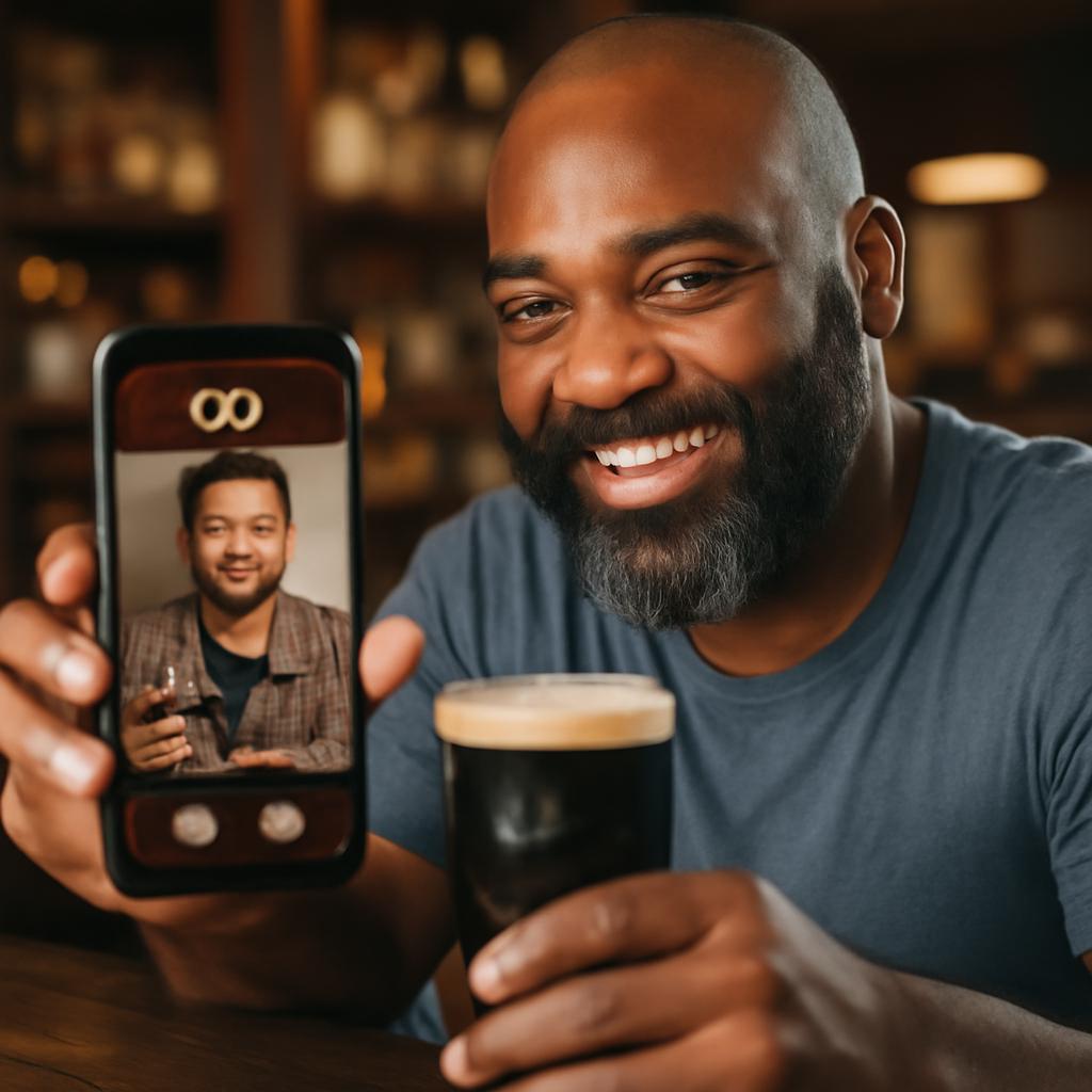 aplicativo amizade para entusiastas de cerveja escura