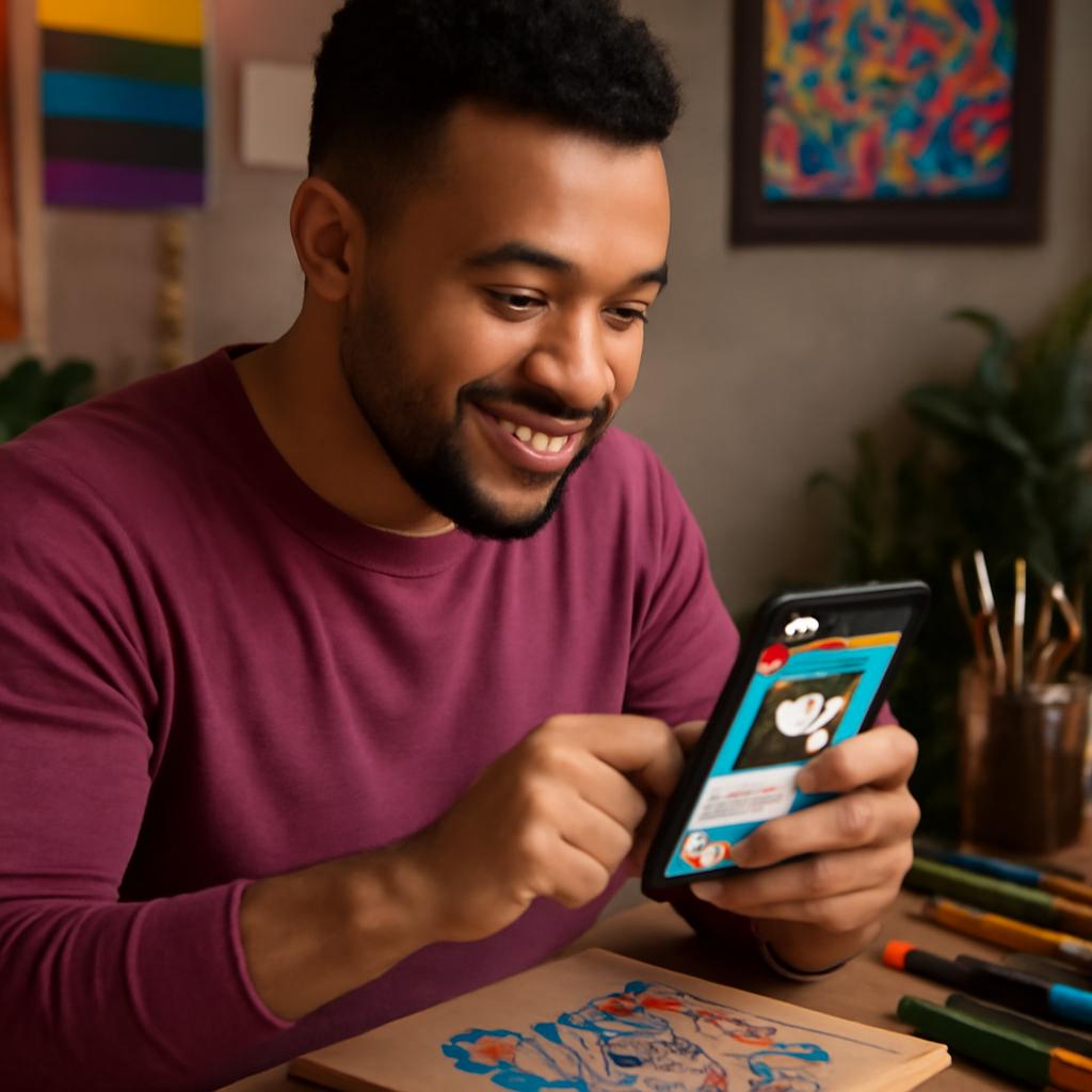 aplicativo amizade para artistas de lettering
