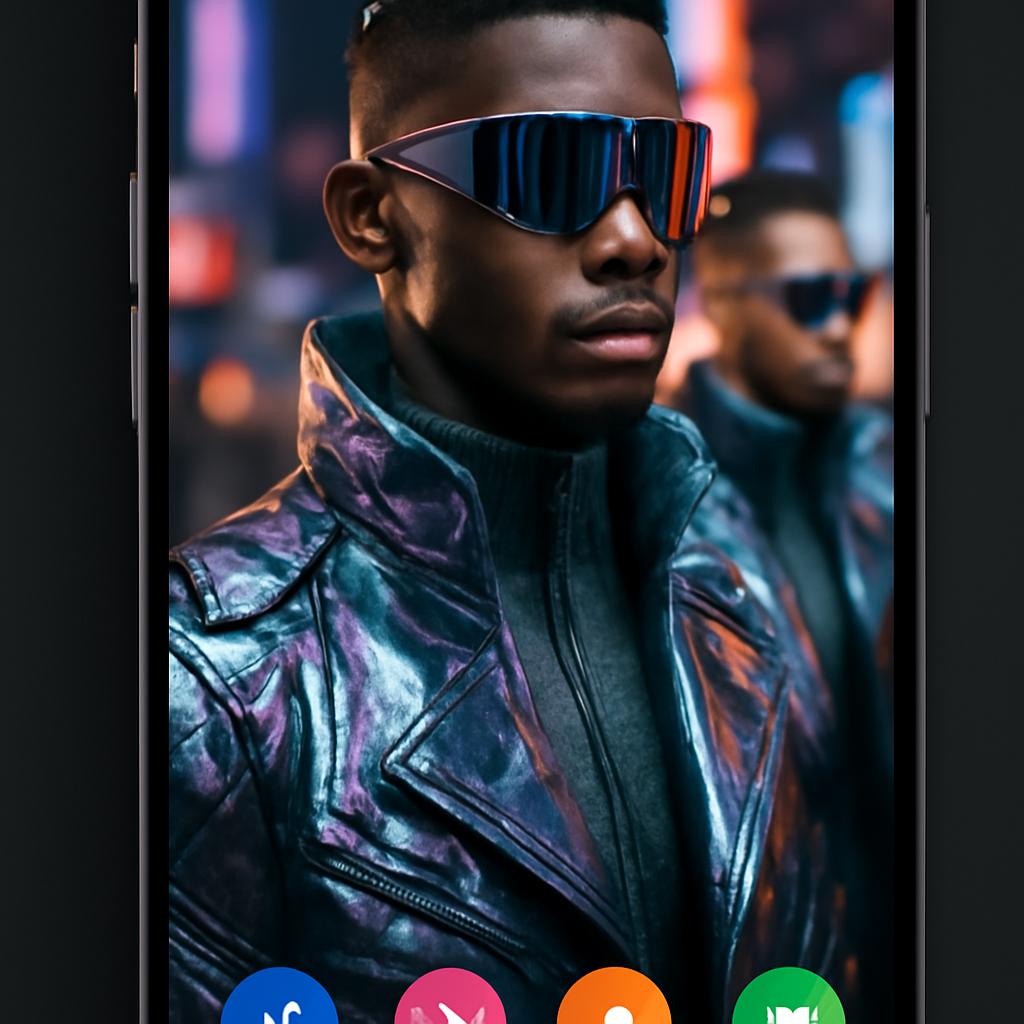 app amizade para entusiastas de moda futurista