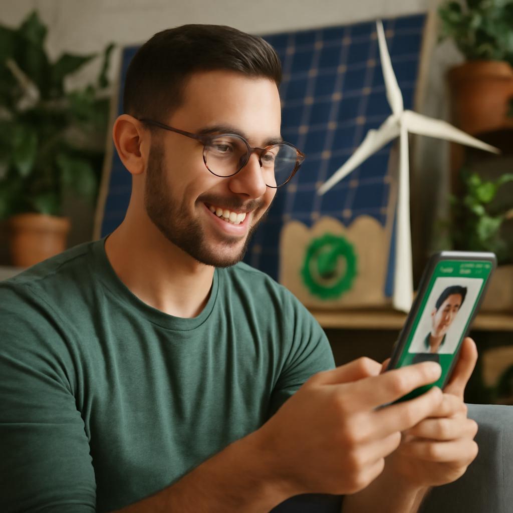 app amizade para adeptos de tecnologias sustentáveis