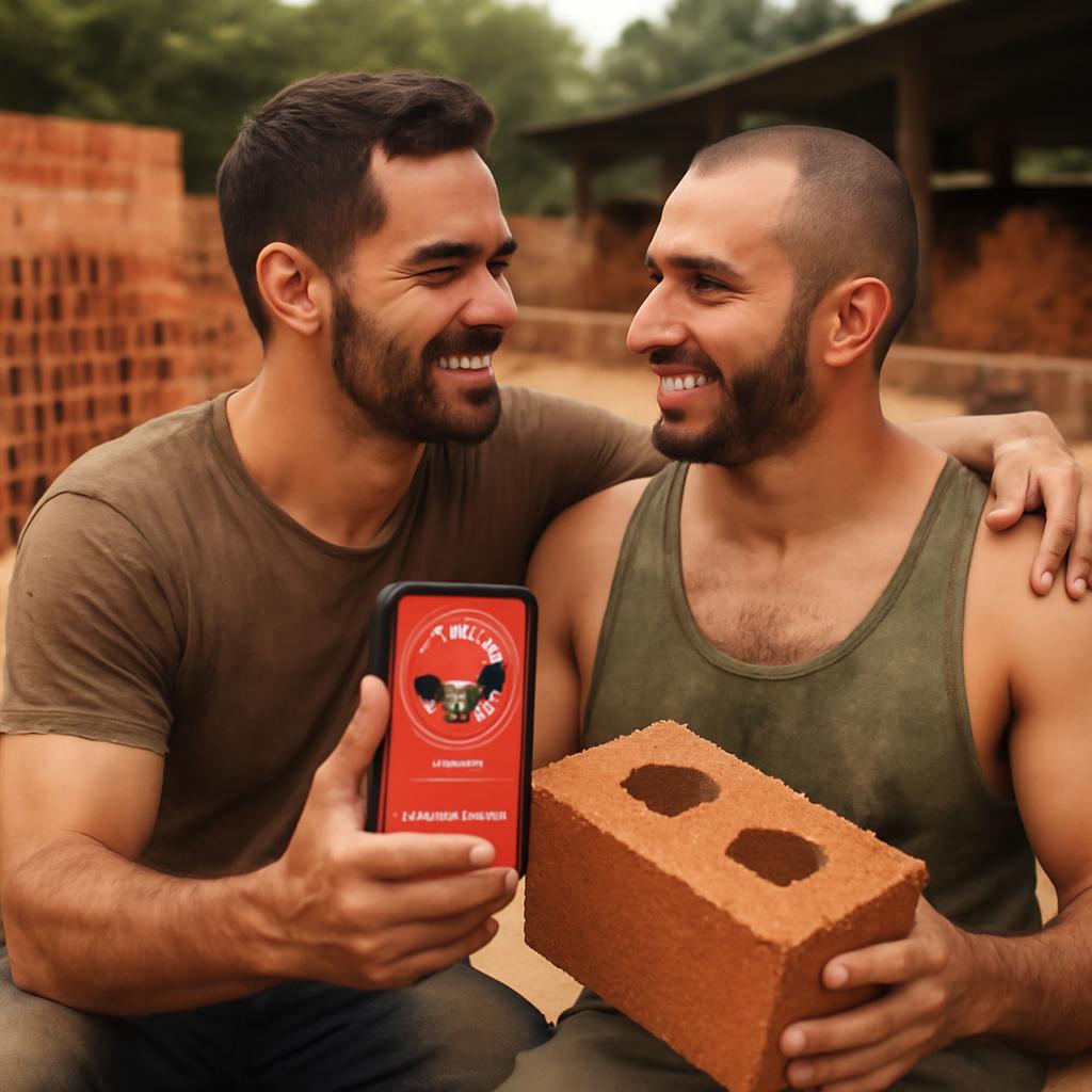 app amizade para artesãos de tijolo ecológico