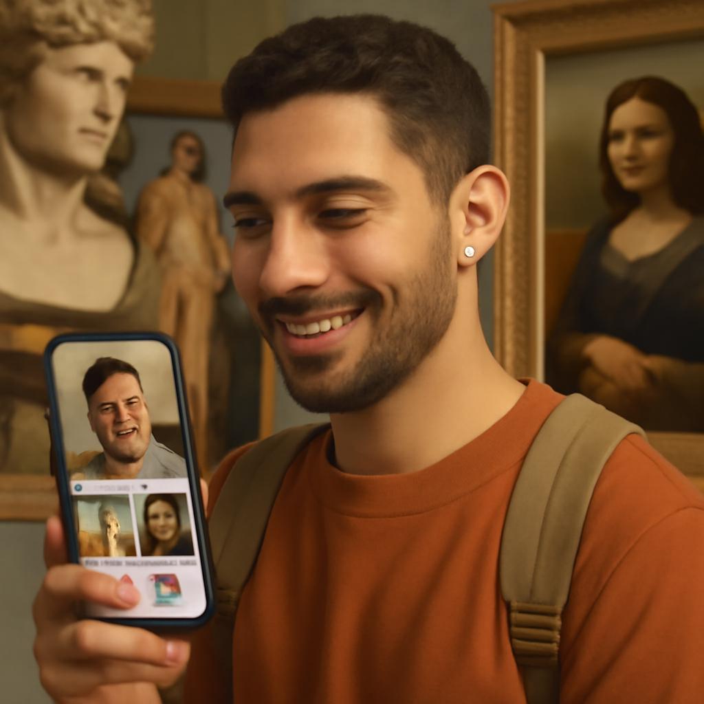 app amizade para estudantes de história da arte