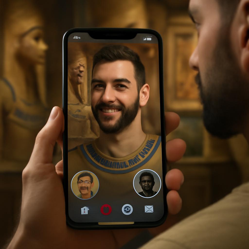 app amizade para fãs de arte egípcia