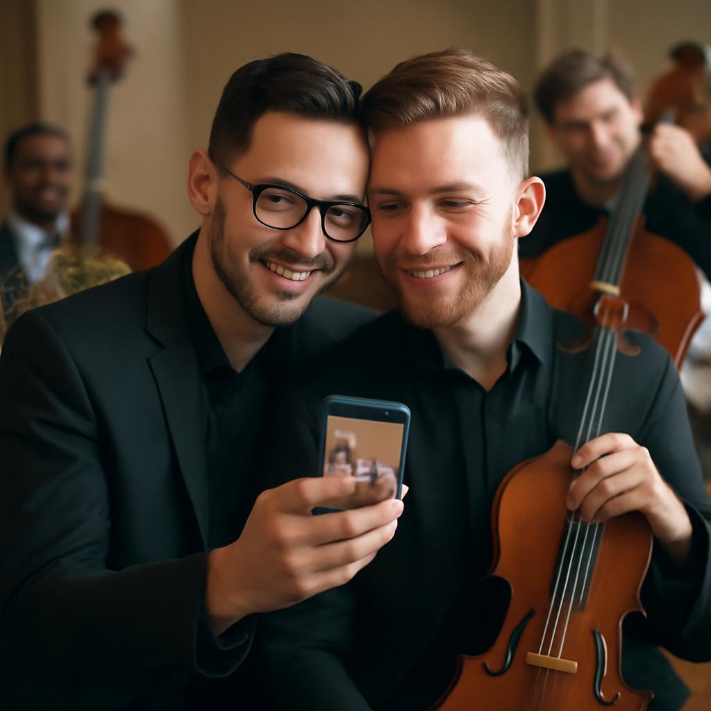app amizade para músicos de orquestra