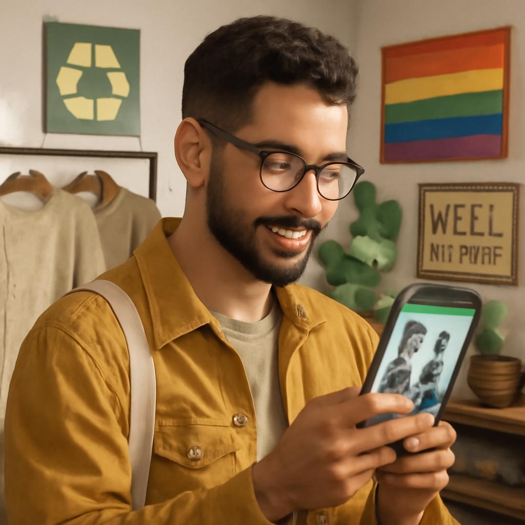 app amizade para fãs de moda sustentável