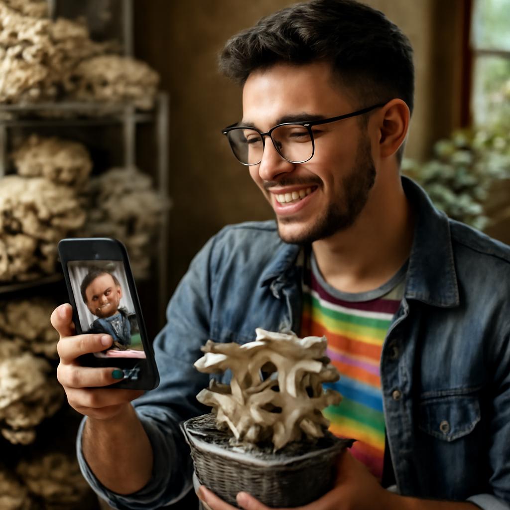 Aplicativo amizade para cultivadores de cogumelos