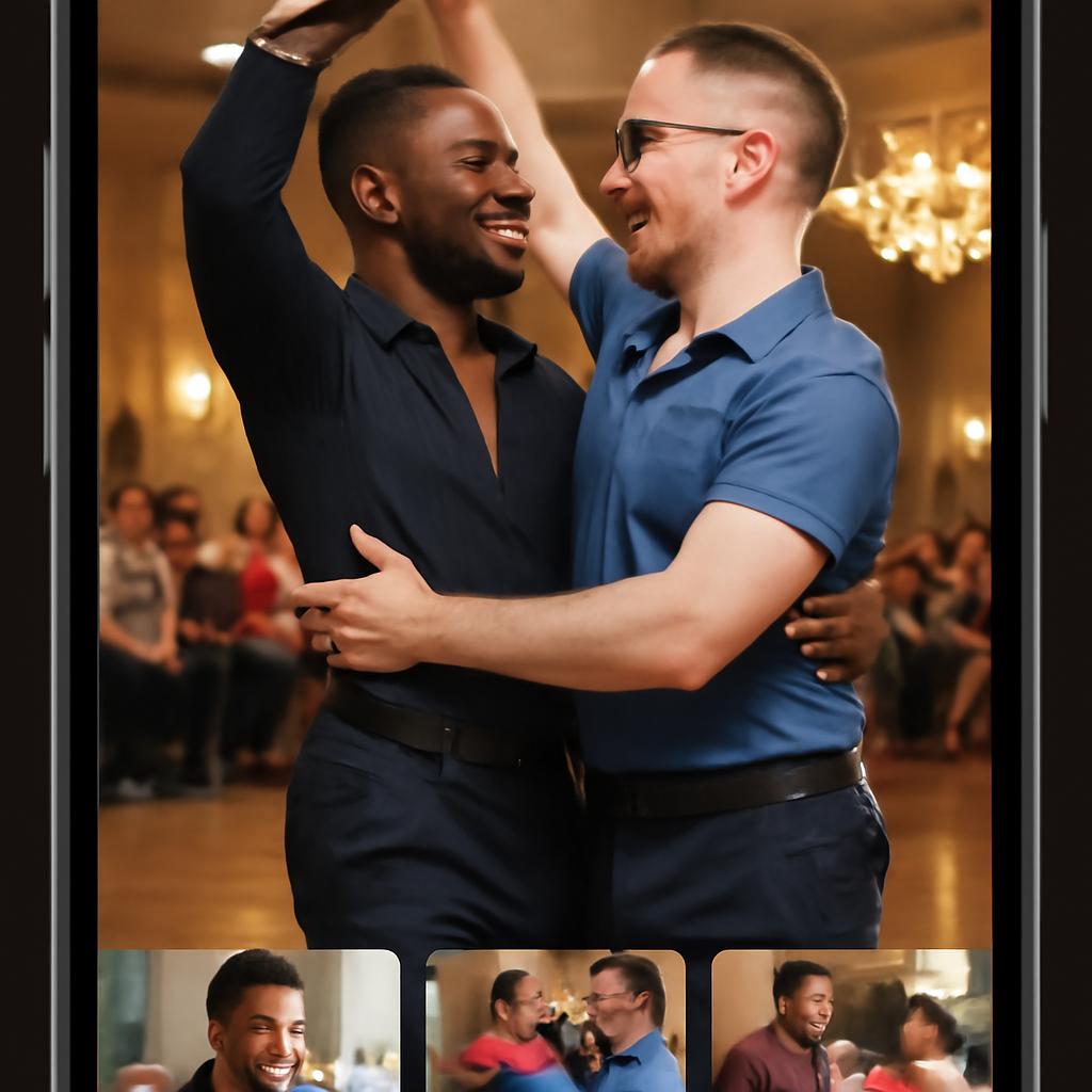 app amizade para amantes de dança de salão inclusiva