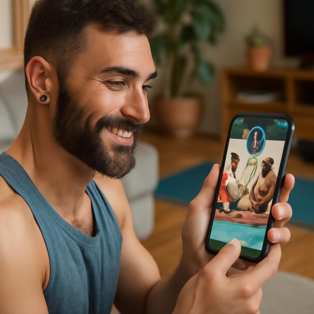 app amizade para amantes de yoga