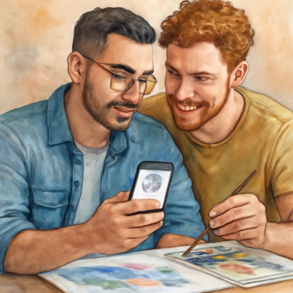 aplicativo amizade para amantes de aquarela
