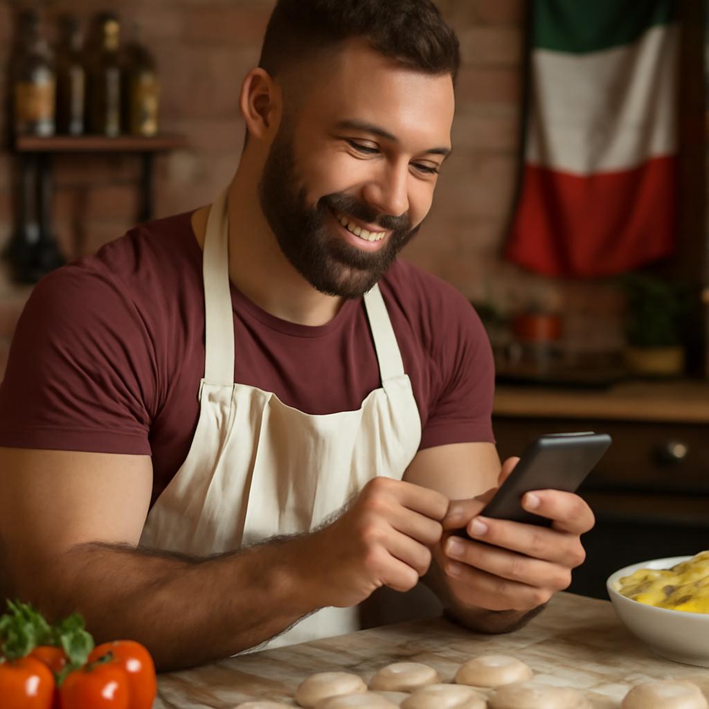 aplicativo amizade para praticantes de culinária italiana